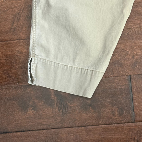 Talbots Women's Petite Classic Fit Cropped Pants 16W Khaki Flat Front Stretch - Picture 7 of 7